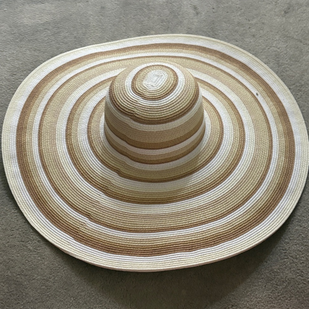 San Diego Hat Company Tan and Cream Sun Hat